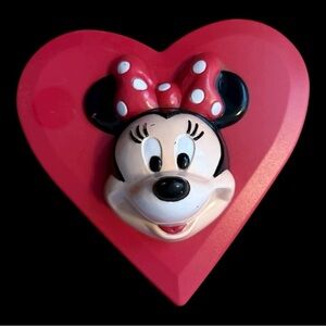 Vintage Disney Heart Shaped Minnie Mouse Box Made in USA
